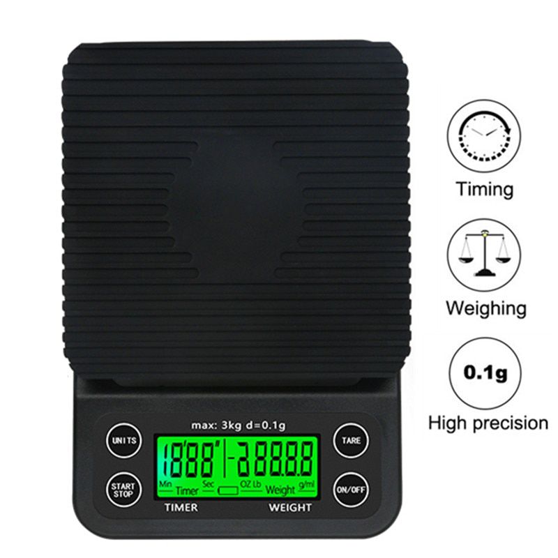 3kg/0.1g Multi-function Drip Coffee Scale