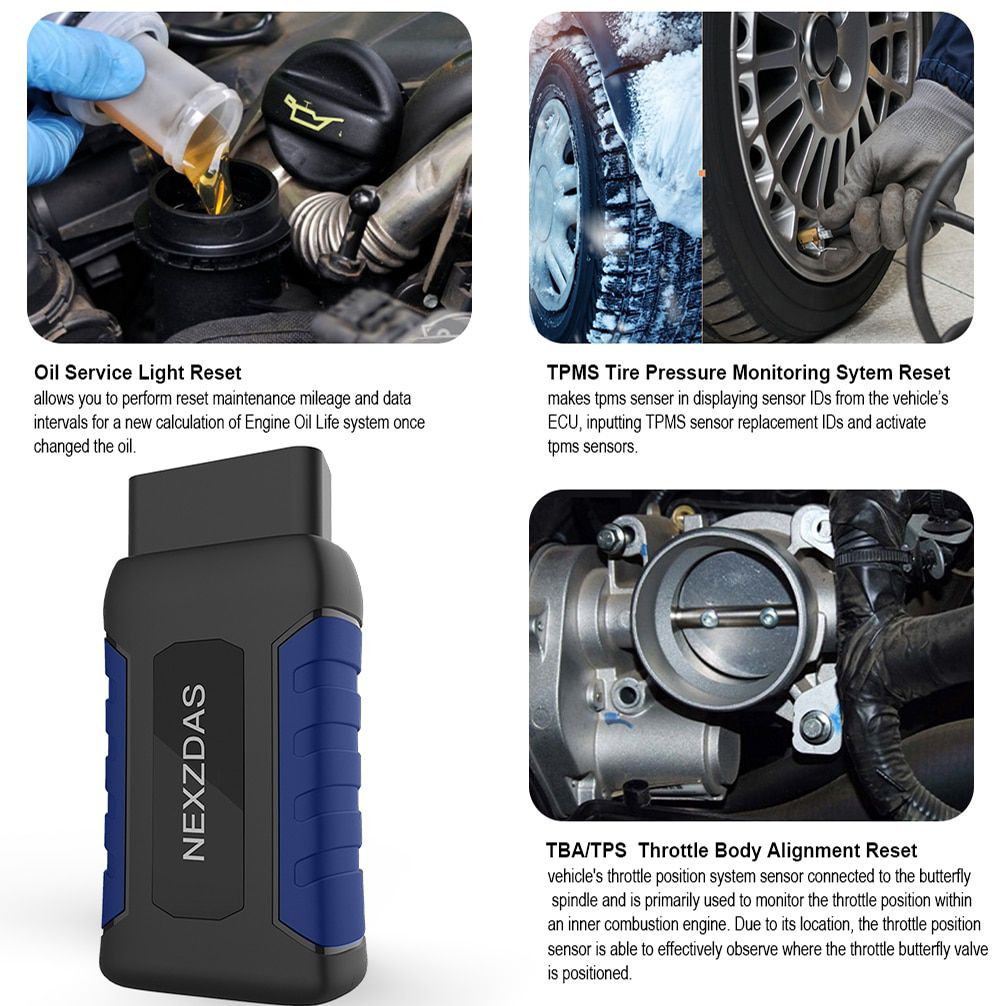 HUMZOR NexzDAS ND306 Auto Full System OBD2 Car Diagnostic Tool Gasoline Car Scanner