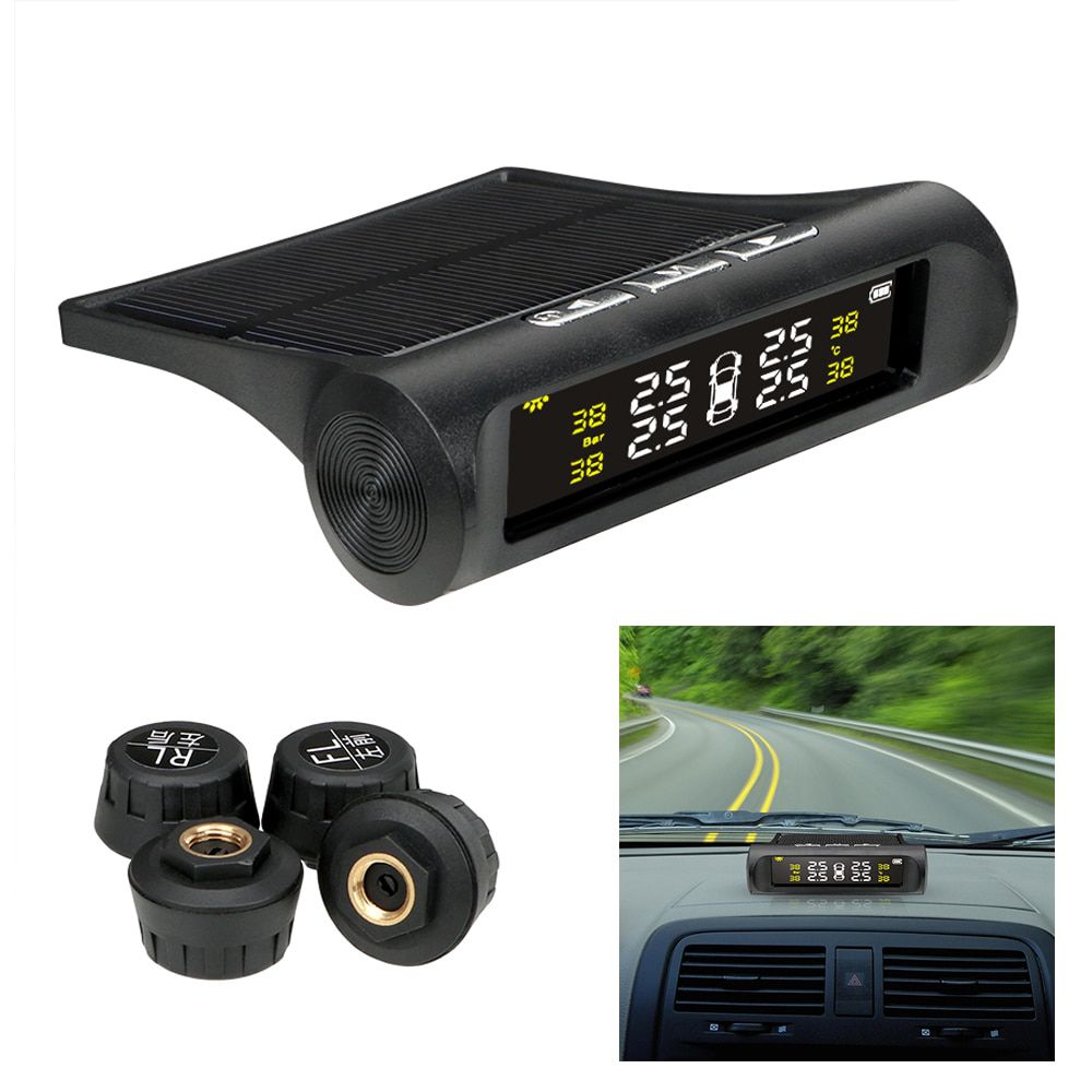 Car TPMS Tyre Pressure Monitoring System Solar Power 
