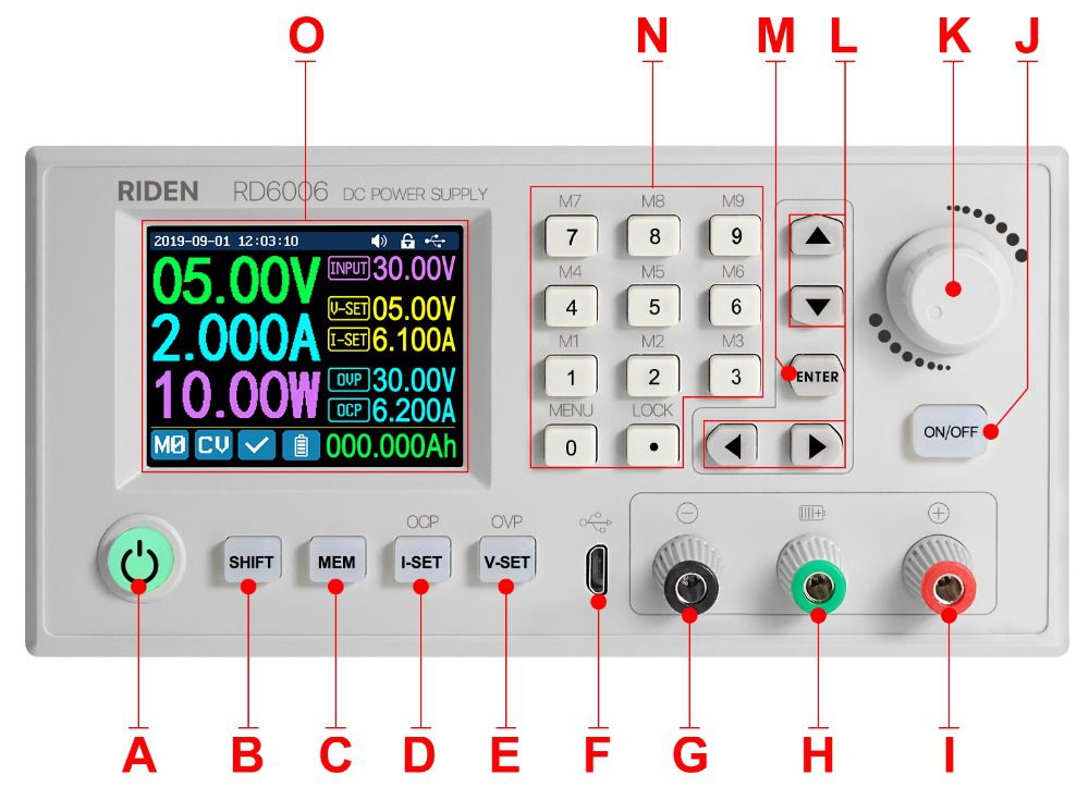 RD6006 RD6006W USB WiFi DC DC Voltage current Step-down 