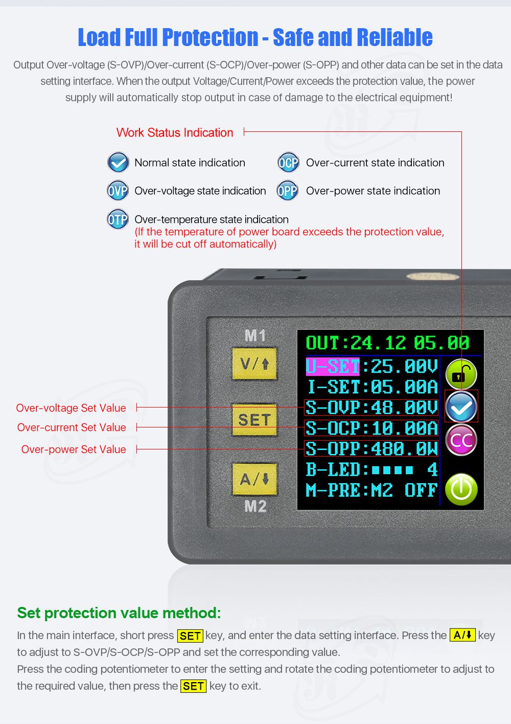 DPS5020 Constant Voltage current DC DC Step-down communi