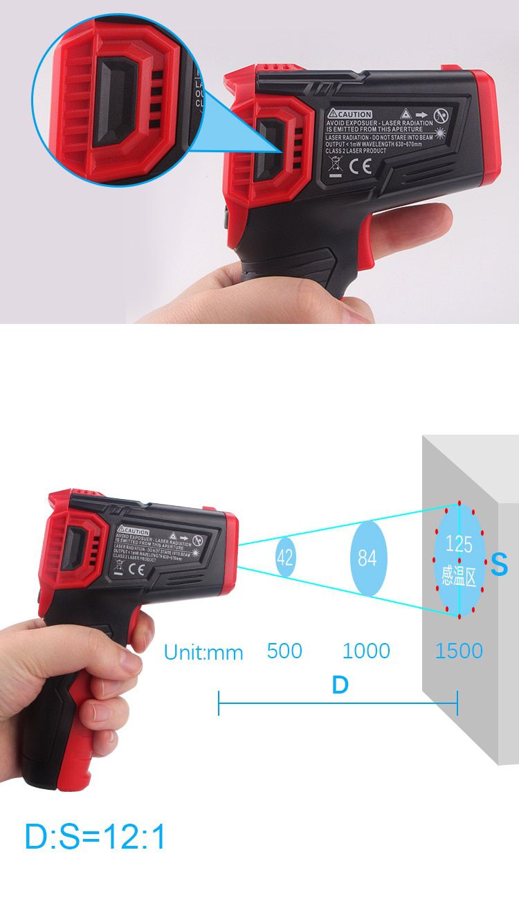 Digital Infrared Thermometer Handheld Temperature Meter