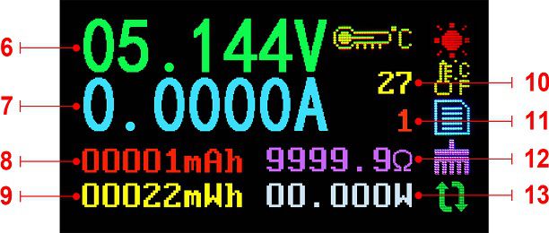 AT35 AT34 5 digits USB 3.0 color LCD Voltmeter