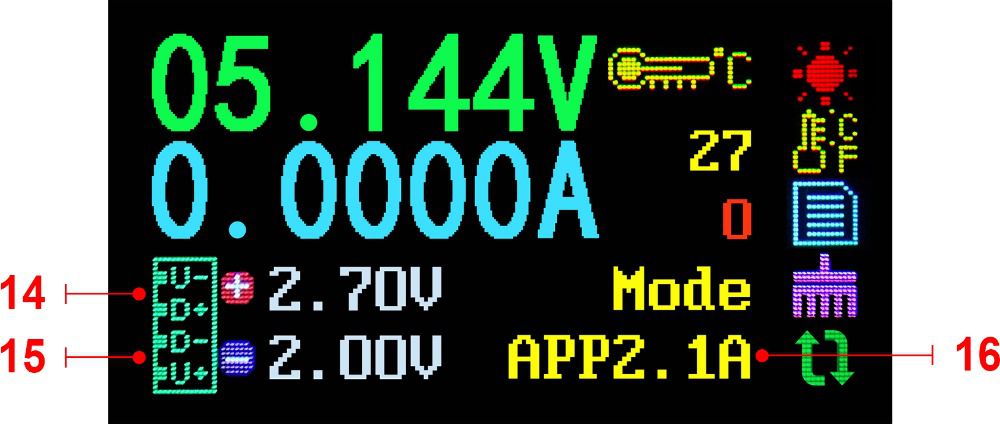 AT35 AT34 5 digits USB 3.0 color LCD Voltmeter