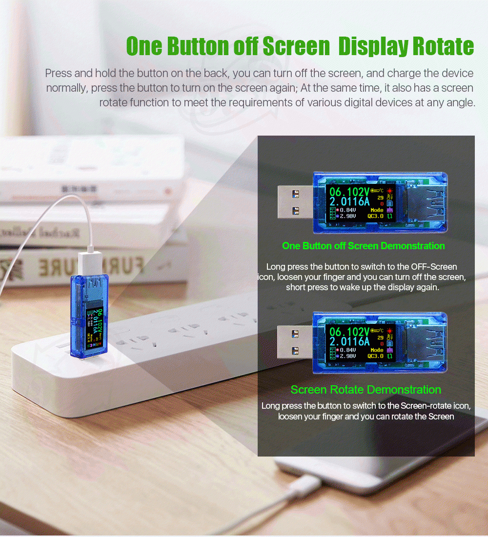 AT35 AT34 5 digits USB 3.0 color LCD Voltmeter