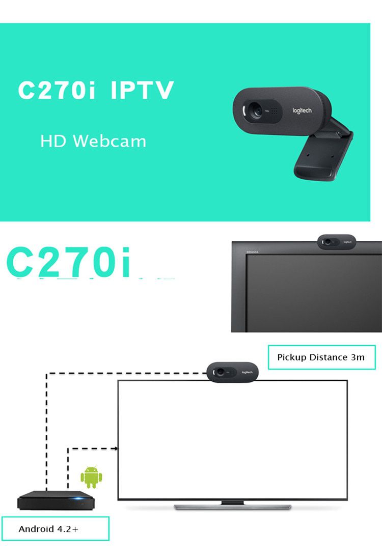 LOGITECH C270/C270i HD Video 720P Webcam Free Drive