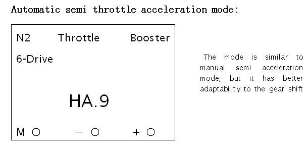 automatic semi throttle accelaration mode