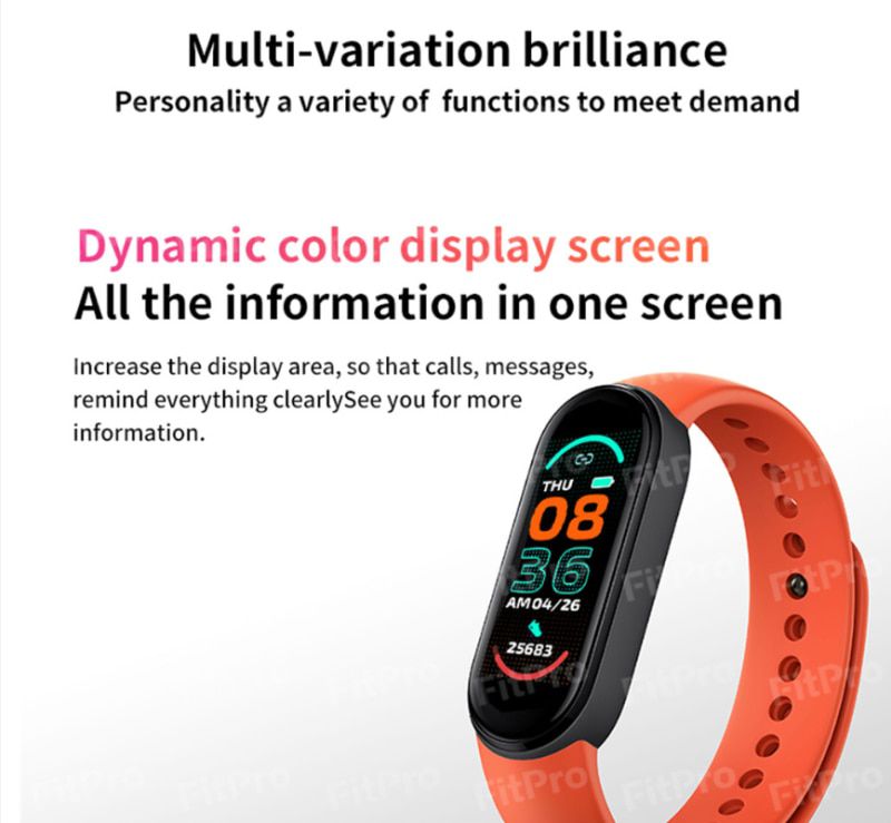 M6 Smart Watch Men Women Sports Bracelet Bluetooth Smart